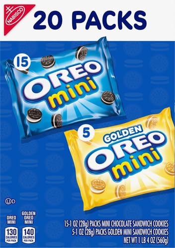 image:imageOreo Mini Mix Sandwich Cookies Variety Pack 20 Snack PacksChocolate