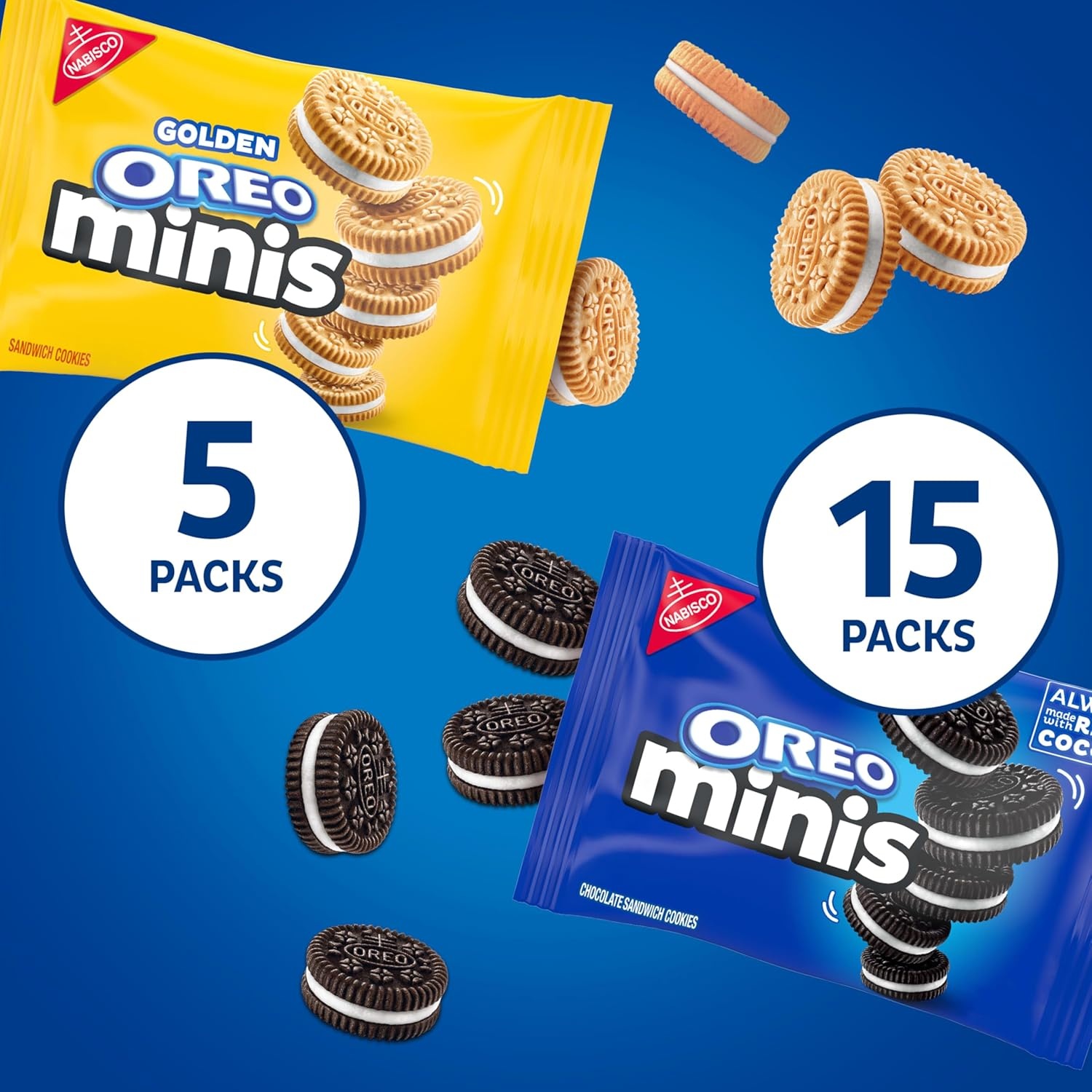 image:imageOreo Mini Mix Sandwich Cookies Variety Pack 20 Snack PacksChocolate