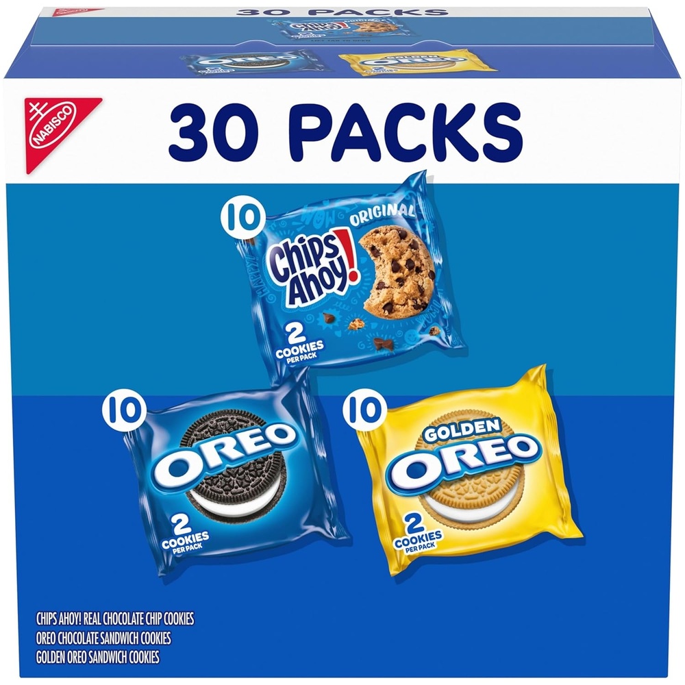 image:imageNabisco Sweet Treats Cookie Variety Pack OREO OREO Golden amp CHIPS AHOY 30 Snack Packs 2 Cookies Per Pack30 Count Pack of 1