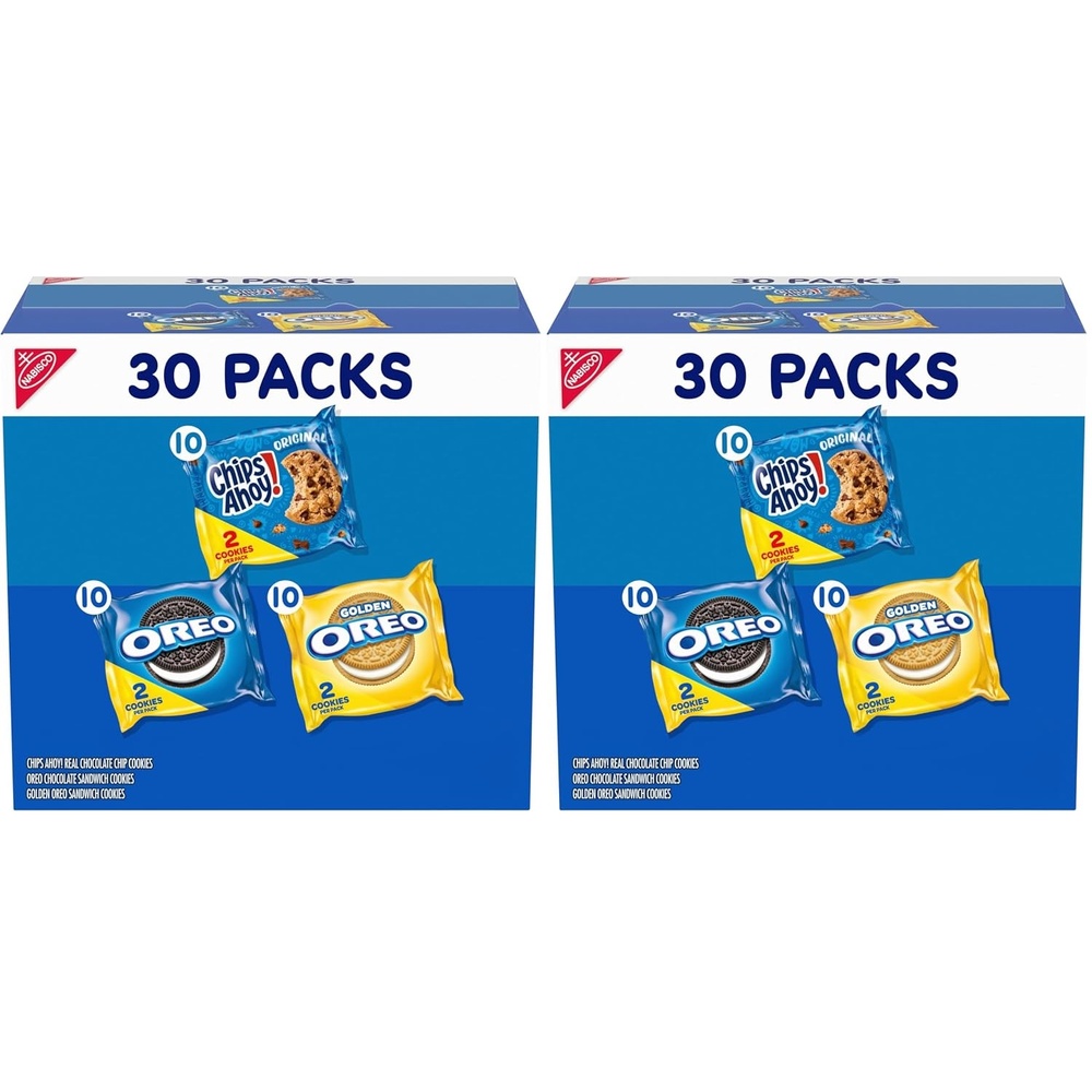 image:imageNabisco Sweet Treats Cookie Variety Pack OREO OREO Golden amp CHIPS AHOY 30 Snack Packs 2 Cookies Per Pack30 Count Pack of 2