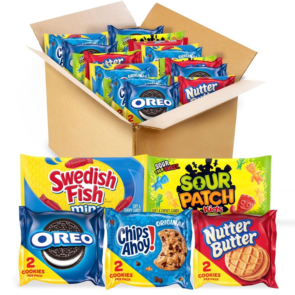 image:imageOREO CHIPS AHOY Nutter Butter SOUR PATCH KIDS amp SWEDISH FISH Candy amp Cookies Variety Pack 40 Snack Packs40 Piece Set