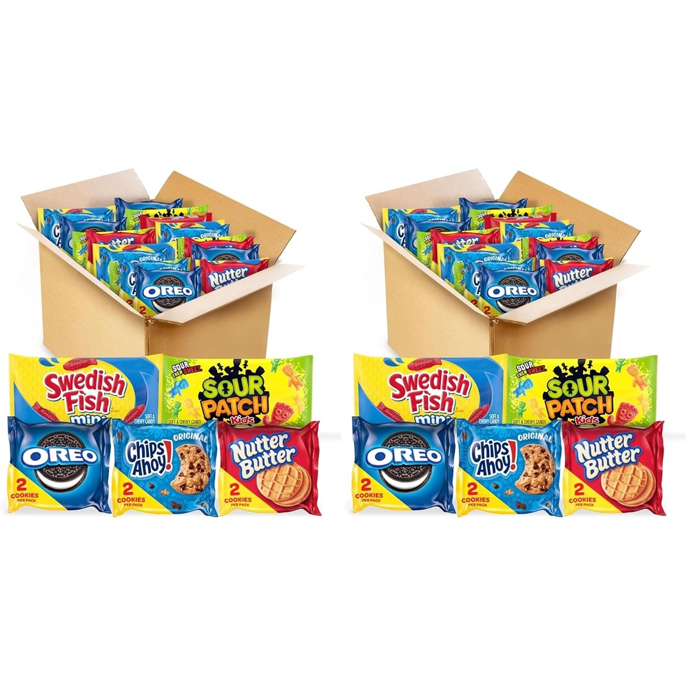 image:imageOREO CHIPS AHOY Nutter Butter SOUR PATCH KIDS amp SWEDISH FISH Candy amp Cookies Variety Pack 40 Snack Packs40 Piece Set Pack of 2
