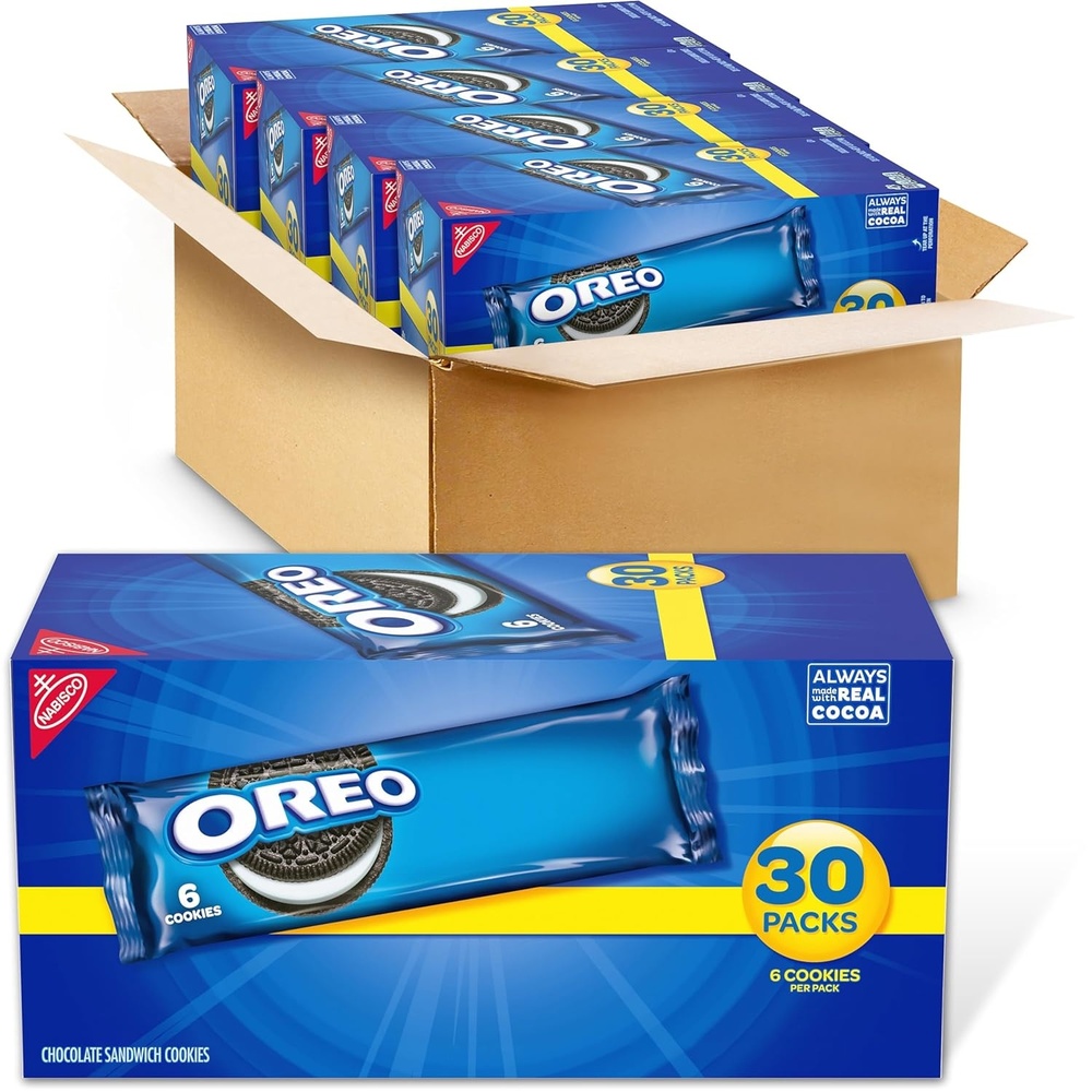 image:imageOREO Chocolate Sandwich Cookies 120 Snack Packs 6 Cookies Per Pack 4 Boxes