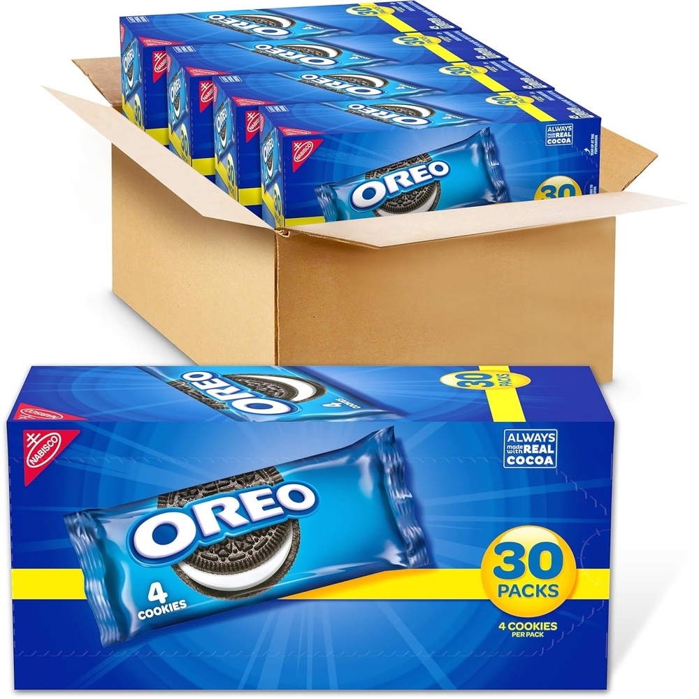 image:imageOREO Chocolate Sandwich Cookies 30 Snack Packs 4 Cookies Per Pack30 Count Pack of 4