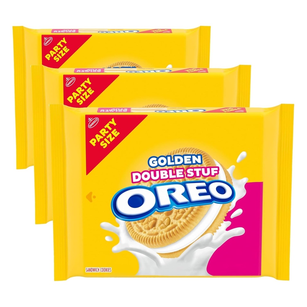 image:imageOREO Double Stuf Golden Sandwich Cookies Party Size 2495 oz2495 Ounce Pack of 3