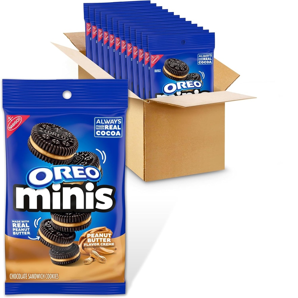 image:imageOREO Mini Peanut Butter Chocolate Sandwich Cookies 123 oz Packs