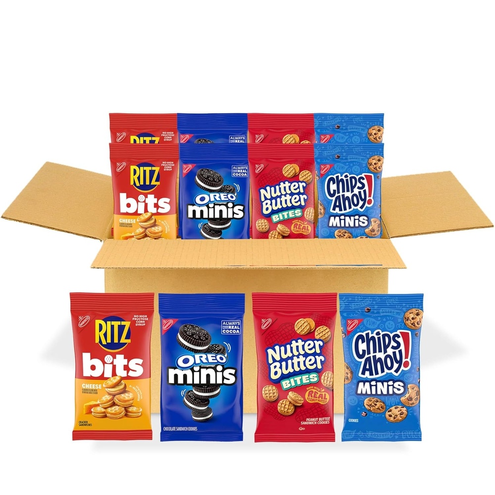 image:imageOREO Minis Cookies CHIPS AHOY Minis Cookies Nutter Butter Bites amp RITZ Bits Cheese Crackers Variety Pack 15 Snack Packs3 Ounce Pack of 1