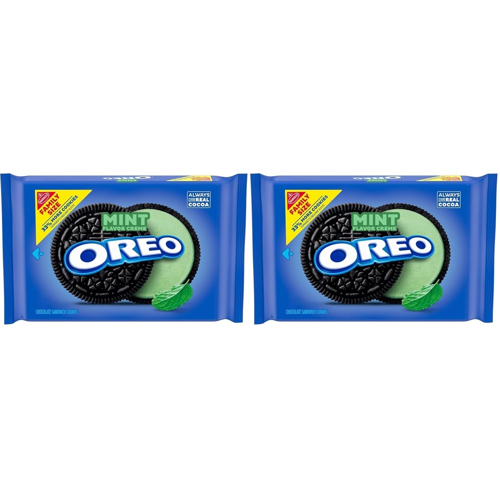 image:imageOREO Mint Creme Chocolate Sandwich Cookies Family Size 1871 oz1871 OZ Pack of 2
