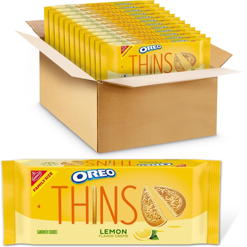 image:imageOREO Thins Lemon Creme Sandwich Cookies Family Size 121178 oz Packs