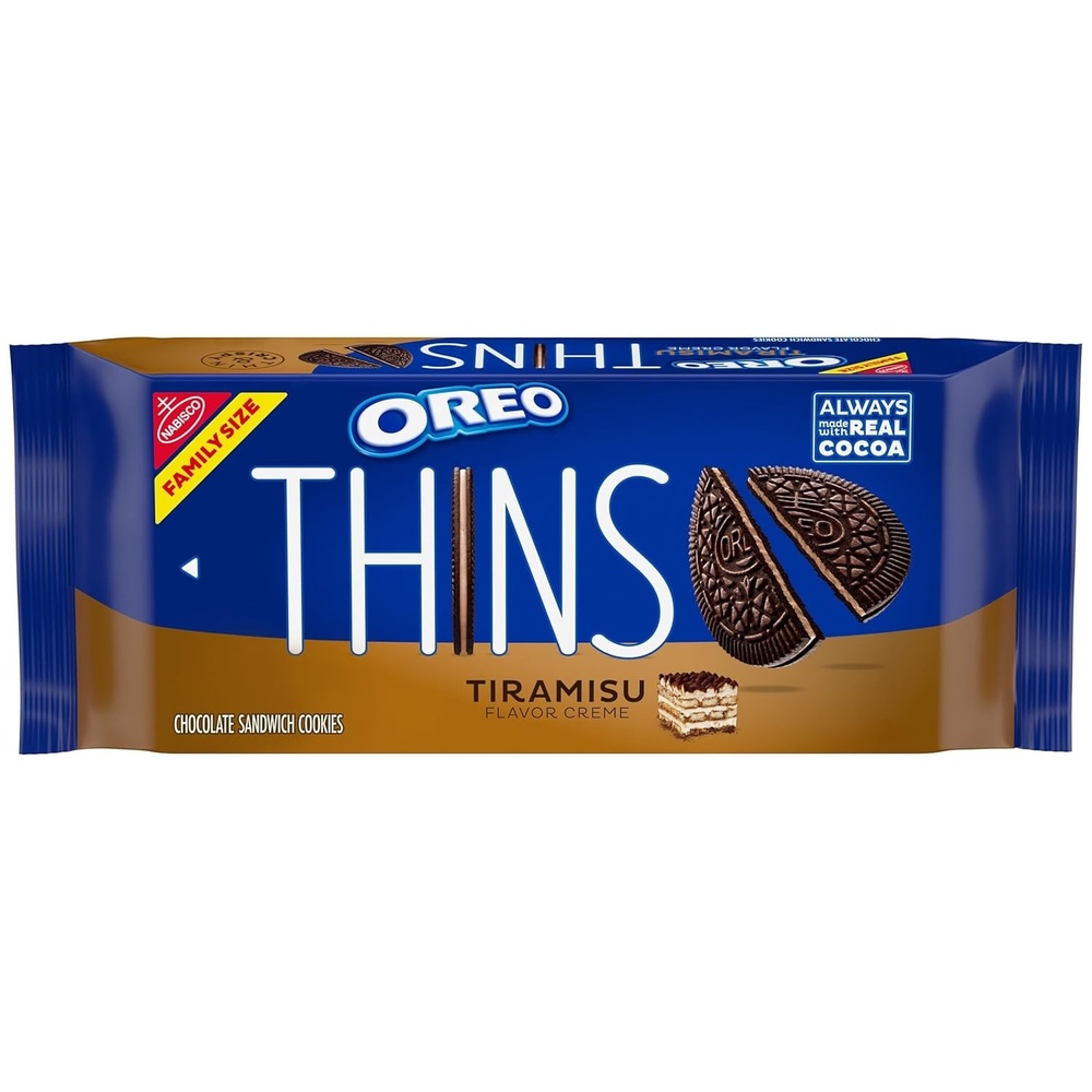 image:imageOREO Thins Tiramisu Creme Chocolate Sandwich Cookies Family Size 1178 oz1178 Ounce Pack of 1