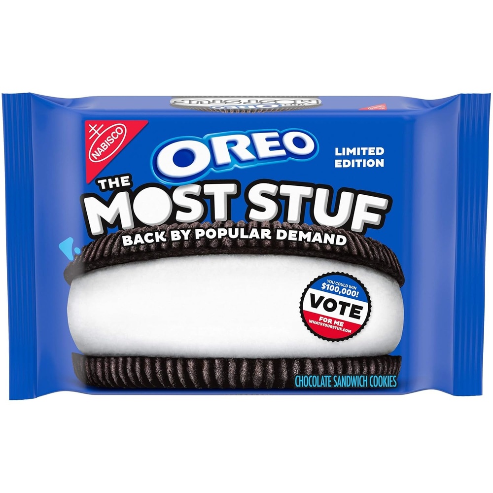 image:imageOreo Double Stuf Chocolate Sandwich Cookies Family Size 1871 oz134 Ounce Pack of 1
