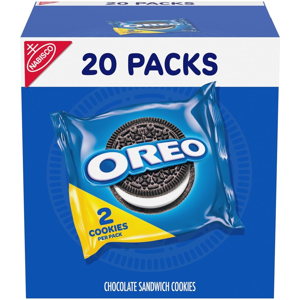 image:imageOreo Double Stuf Chocolate Sandwich Cookies Family Size 1871 oz20 Count Pack of 4