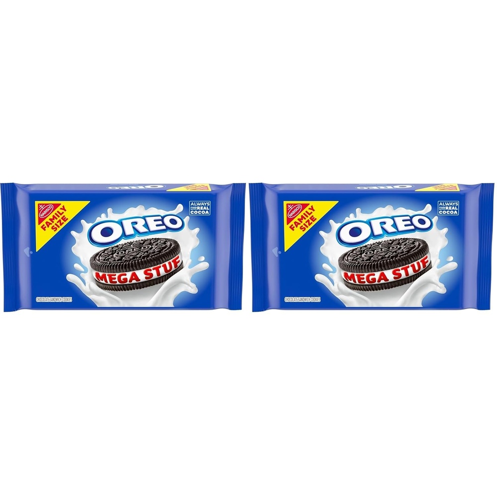 image:imageOreo Mega Stuf Chocolate Sandwich Cookies Family Size 176 Ounce176 OZ Pack of 2