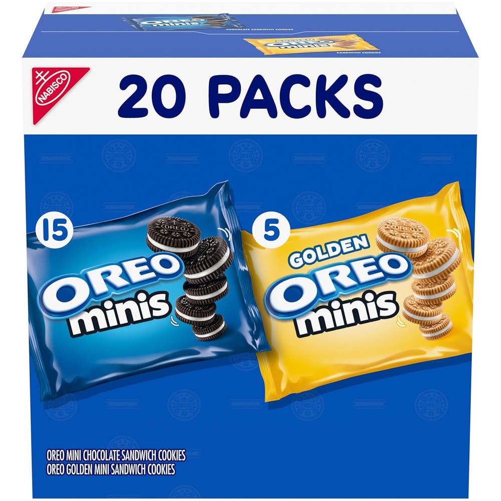 image:imageOreo Mini Mix Sandwich Cookies Variety Pack 20 Snack PacksChocolate