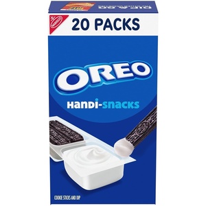 Handi-Snacks OREO Cookie Sticks ‘N Creme Dip Snack Packs, 20 Snack Packs(Chocolate)