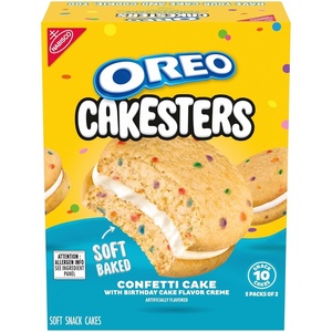 OREO Cakesters Confetti Cake Soft Snack Cakes, 5-2.02 oz Snack Packs(Confetti Cake)