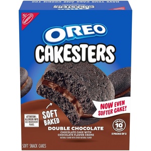 OREO Cakesters Double Chocolate Soft Snack Cakes, 5 – 2.02 oz Snack Packs