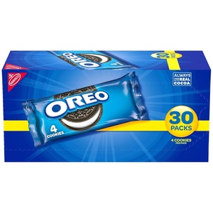 OREO Chocolate Sandwich Cookies, 30 Snack Packs (4 Cookies Per Pack)(1.59 Ounce (Pack of 30))