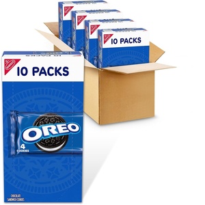 OREO Chocolate Sandwich Cookies, 40 Snack Packs (4 Cookies Per Pack, 4 Boxes)(NEW)