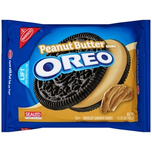 OREO Chocolate Sandwich Cookies, Family Size, 3 Packs(CHOCOLATE PEANUT BUTTER)