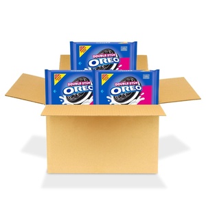 OREO Double Stuf Chocolate Sandwich Cookies, Family Size, 3 Packs(Chocolate)
