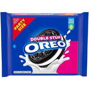 OREO Double Stuf Chocolate Sandwich Cookies, Party Size, 24.95 oz(26.7 Ounce (Pack of 1))