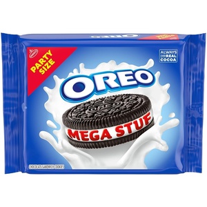 OREO Mega Stuf Chocolate Sandwich Cookies, Party Size, 1 lb 9.35 oz(25.35 Ounces)