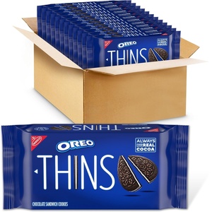 OREO Thins Chocolate Sandwich Cookies, 12-9.21 oz Packs