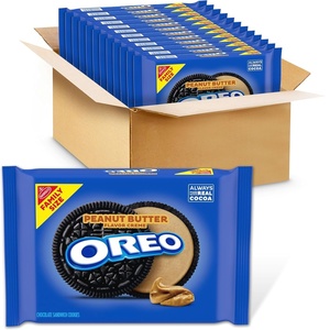 Oreo Double Stuf Chocolate Sandwich Cookies, Family Size, 18.71 oz(17 Ounce (Pack of 12))