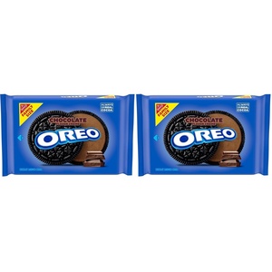 Oreo, Mega Stuf Chocolate Sandwich Cookies, Family Size, 17.6 Ounce(18.71 Ounce (Pack of 2))