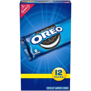 Oreo, Mega Stuf Chocolate Sandwich Cookies, Family Size, 17.6 Ounce(2.4 Ounce (Pack of 12))