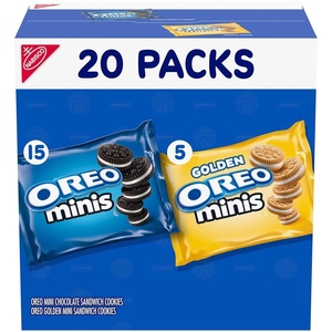 Oreo Mini Mix Sandwich Cookies Variety Pack, 20 Snack Packs(Chocolate)